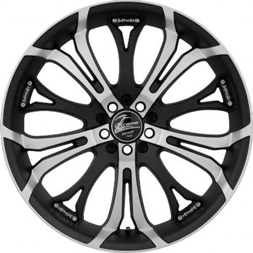 Barracuda Tzunamee mattblack-polished Alufelge 7.5x17 Zoll ET35 LK 5x100 ML73.1 – Bild 2