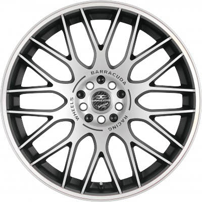 Barracuda Karizzma mattblack-polished / Color Trim weiss - DS3 8x18 ET35 - LK5/110 ML72.6