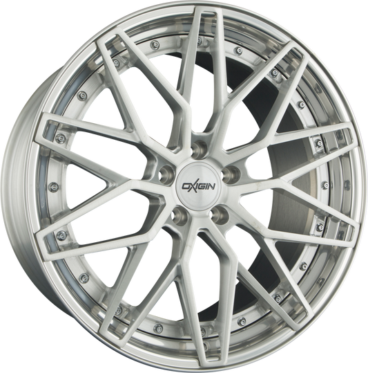 Oxigin MP6 Forged Silver Brush Lip Polish (SP) Alufelge 9x21 Zoll ET24 LK 5x120 ML76.9 – Bild 2