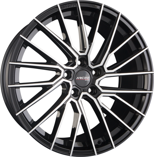 Arceo Wheels ASW-02 Black Diamond Alufelge 8.5x19 Zoll ET45 LK 5x112 ML73.1 – Bild 2
