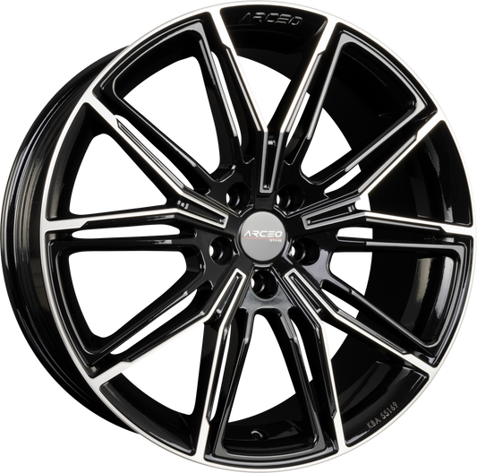 Arceo Wheels ASW-05 Black Diamond Alufelge 8x19 Zoll ET40 LK 5x112 ML73.1 – Bild 2