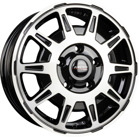 Arceo Wheels LT-01 Black Diamond Alufelge 6.5x16 Zoll ET60 LK 5x160 ML65.1 – Bild 2