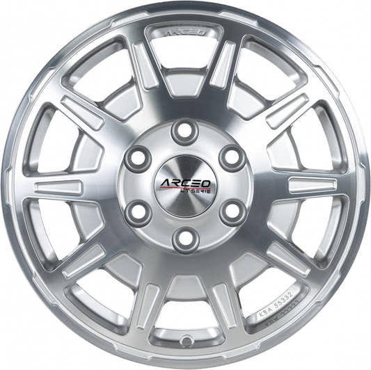 Arceo Wheels LT1 silver diamond Alufelge 6.5x16 Zoll ET62 LK 6x130 ML84.1 – Bild 2