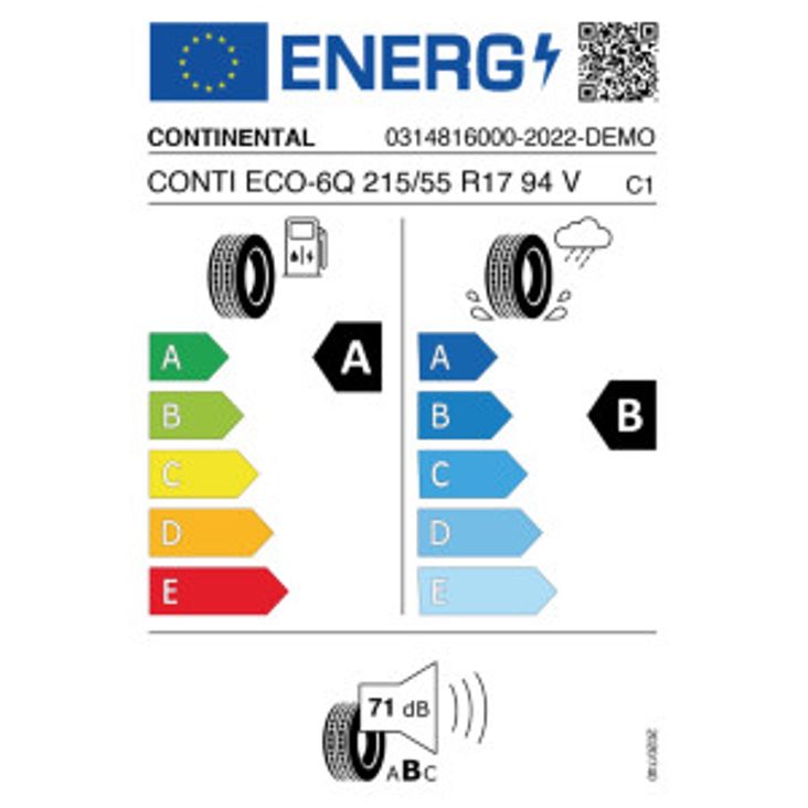 Continental Eco Contact 6 Q 215/55 R17 94V Sommer DOT 2022 – Bild 2