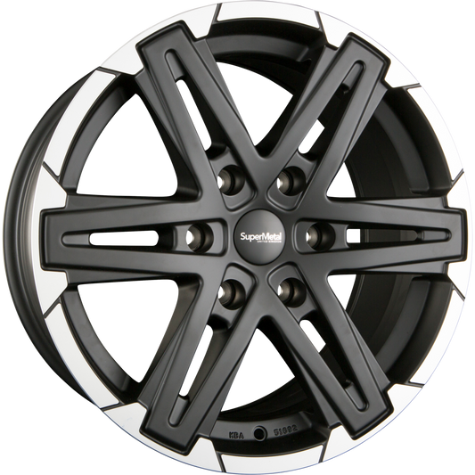 SuperMetal Compass Black Matt Polished Alufelge 8.5x18 Zoll ET20 LK 6x139.7 ML106.1 – Bild 2