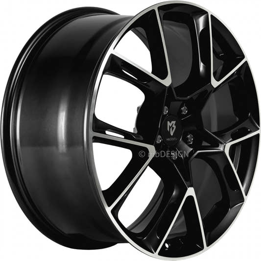 Mbdesign KX1 glanzschwarz poliert Alufelge 9x21 Zoll ET40 LK 5x114.3 ML75 – Bild 2