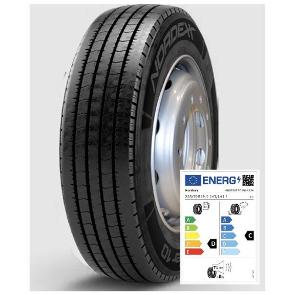 Nordexx Komplettrad 265/70R19.5 143/141J Trailer 10 (DC71B) auf Felge 8/275/221 ET139 MZ Silber