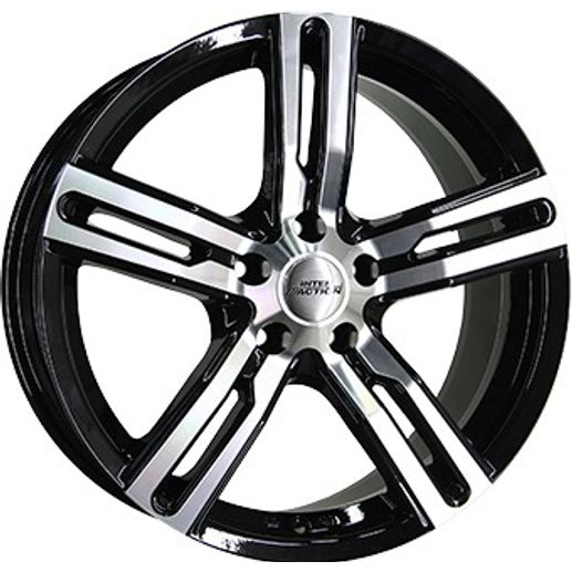 Inter Action Kargin schwarz poliert Alufelge 6.5x16 Zoll ET50 LK 5x130 ML89.1