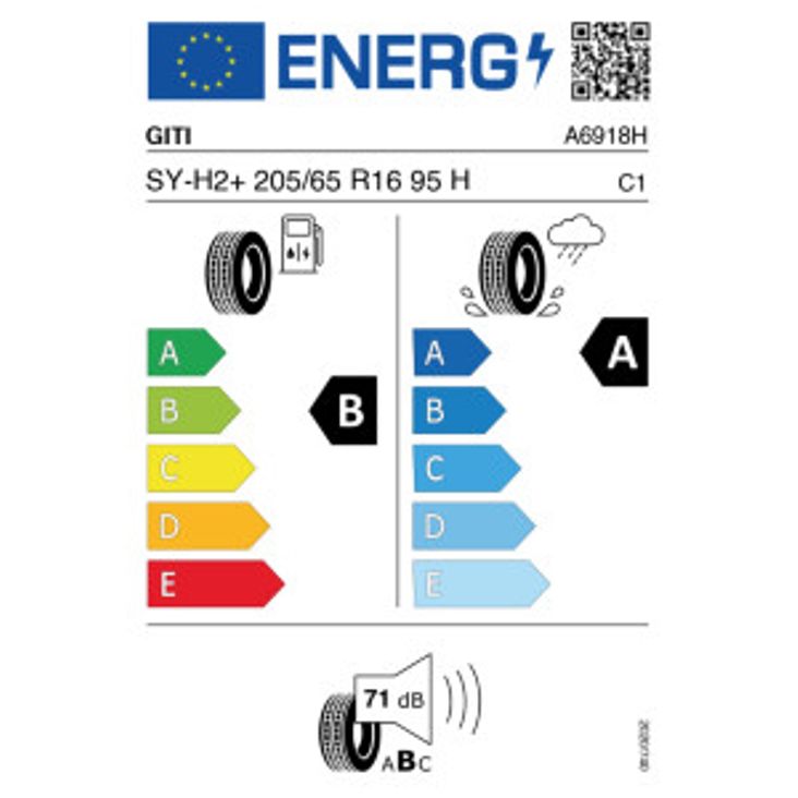 Giti Synergy H2+ 205/65 R16 95H Sommer – Bild 2