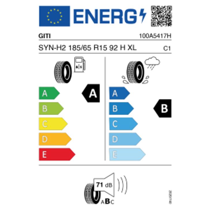 Giti Synergy H2 185/65 R15 92H Sommer – Bild 2
