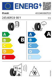 Pirelli Cinturato All Season SF3 XL 3PMSF DOT23 245/40 R19 98Y Ganzjahr DOT DOT23 – EU-Reifenlabel