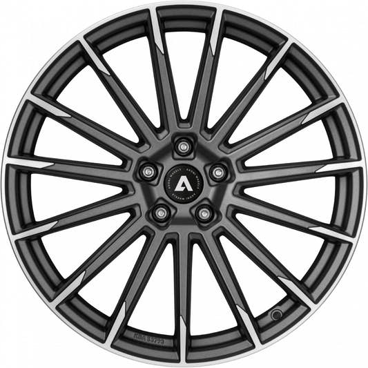 Akoni AK02 graphite matt polished Alufelge 7.5x17 Zoll ET51 LK 5x100 ML57.1 – Bild 2