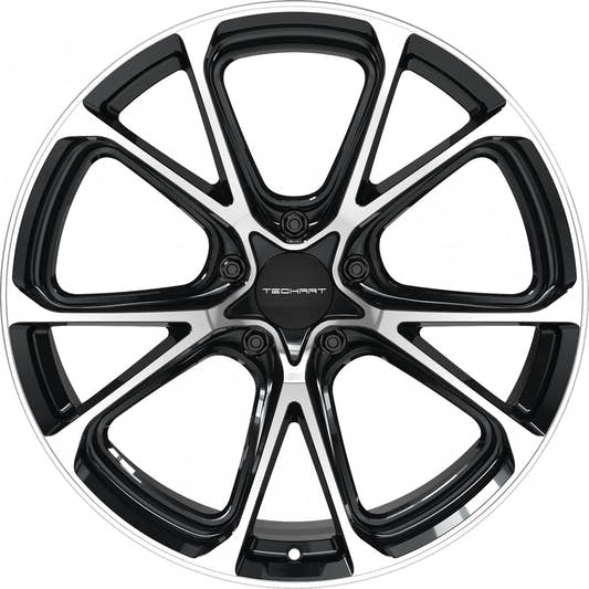 Proline Techart Formula VI black polished Alufelge 9.5x21 Zoll ET60 LK 5x130 ML71.5 – Bild 2