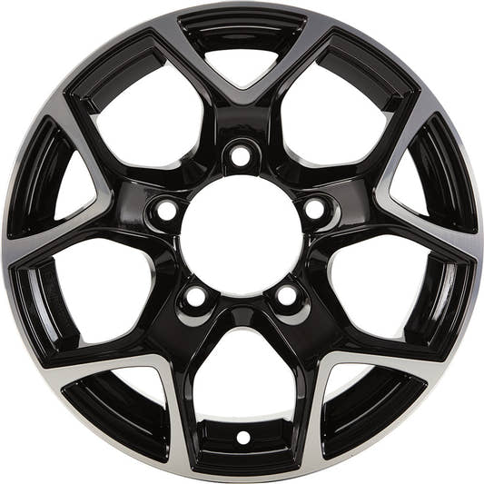 GMP SJ15 black polished Alufelge 5.5x15 Zoll ET5 LK 5x139.7 ML108 – Bild 2