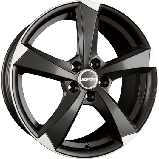 GMP Italia Ican Satin Black Diamond Alufelge 7.5x17 Zoll ET35 LK 5x112 ML66.6 – Bild 2