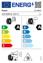 Pirelli Scorpion All Season SF2 VOL KS Elect XL M+S 3PMSF 235/50 R19 103H Ganzjahr – EU-Reifenlabel