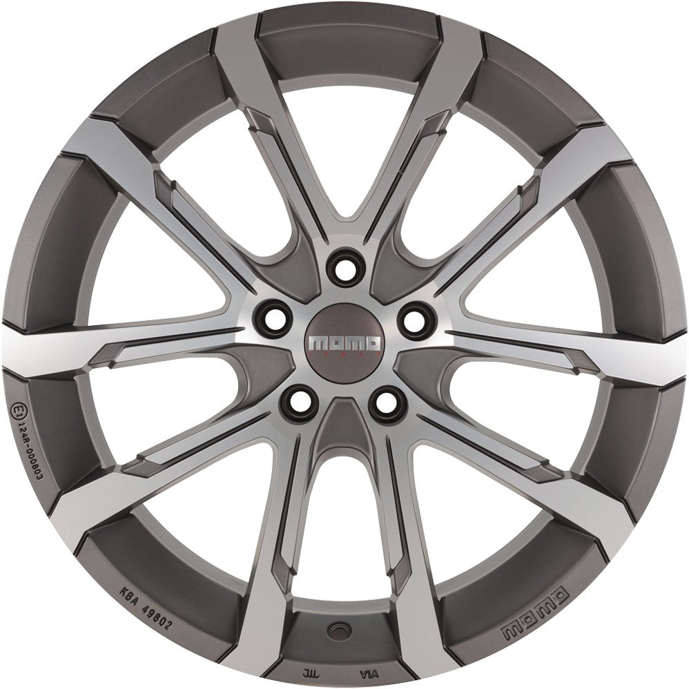 Momo Quantum EVO matt anthracite diamond cut Alufelge 7x17 Zoll ET42 LK 5x114.3 ML72.3 – Bild 2