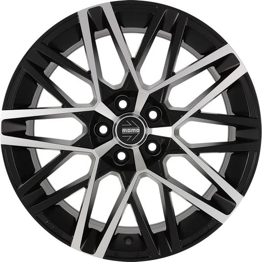 Momo Avenger black matt polish Alufelge 8x18 Zoll ET30 LK 5x112 ML72.3 – Bild 2