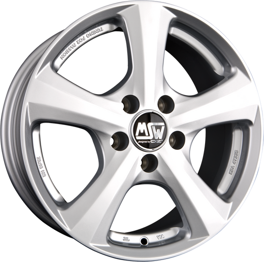MSW 19 Full Silver Alufelge 8x17 Zoll ET26 LK 5x112 ML66.6 – Bild 2