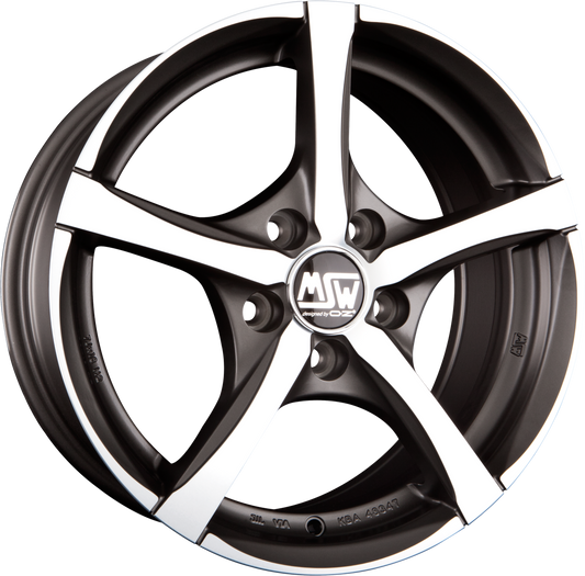 MSW 23 Gun Metal Poliert Alufelge 7.5x17 Zoll ET35 LK 5x100 ML63.3 – Bild 2