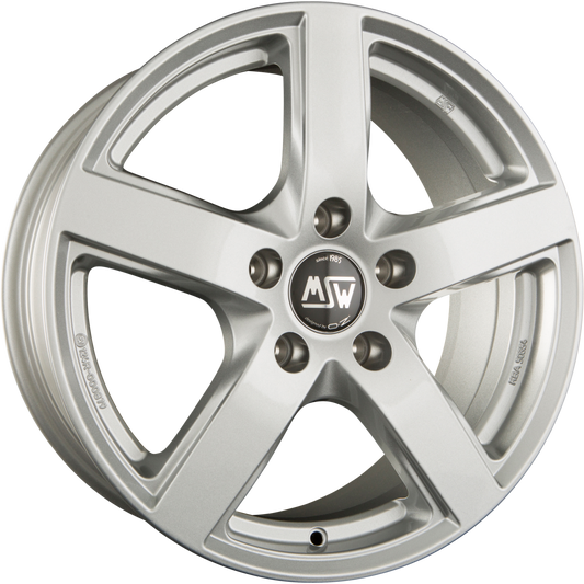 MSW 55 Full Silver Alufelge 6.5x16 Zoll ET39 LK 5x98 ML58.1 – Bild 2