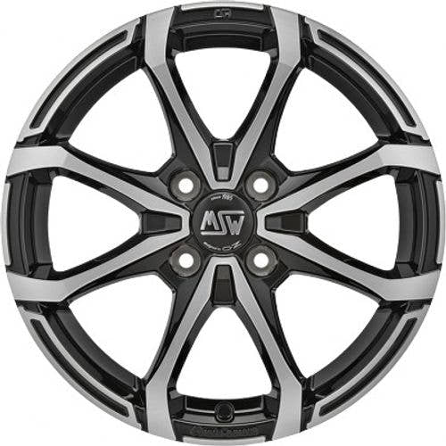 MSW X4 Gloss Black Full Polished Alufelge 5x15 Zoll ET38 LK 4x100 ML60.1 – Bild 2