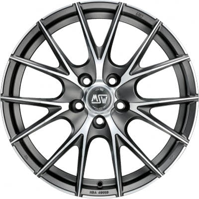 MSW 25 matt titanium polished Alufelge 9x18 Zoll ET34 LK 5x110 ML65.06 – Bild 2