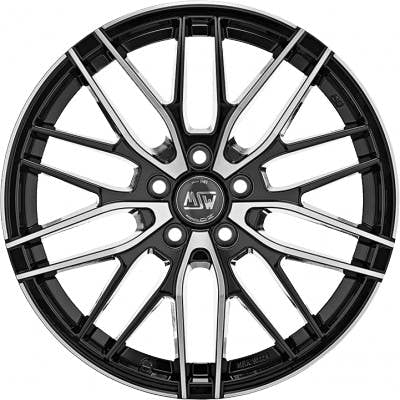 MSW 72 gloss black full polished Alufelge 8x18 Zoll ET40 LK 5x110 ML65.06 – Bild 2