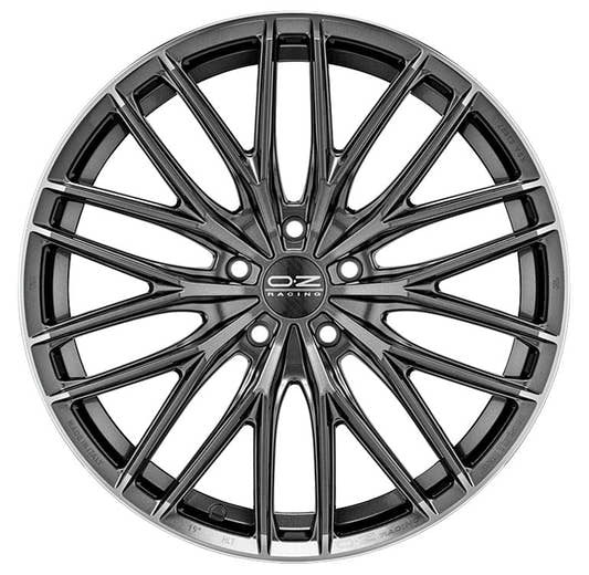 OZ Gran Turismo HLT star graphite diamond lip Alufelge 10x20 Zoll ET43 LK 5x112 ML75 – Bild 2