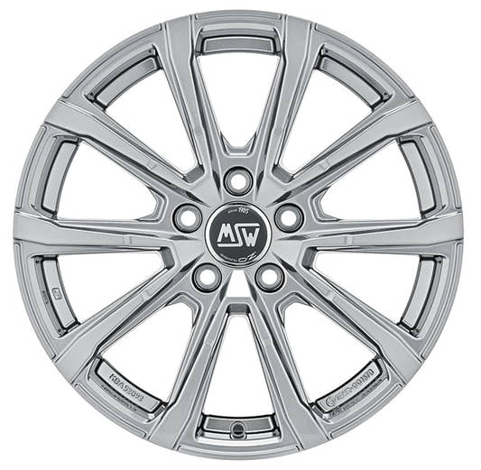 MSW 79 full silver Alufelge 6.5x16 Zoll ET45 LK 5x108 ML63.4 – Bild 2