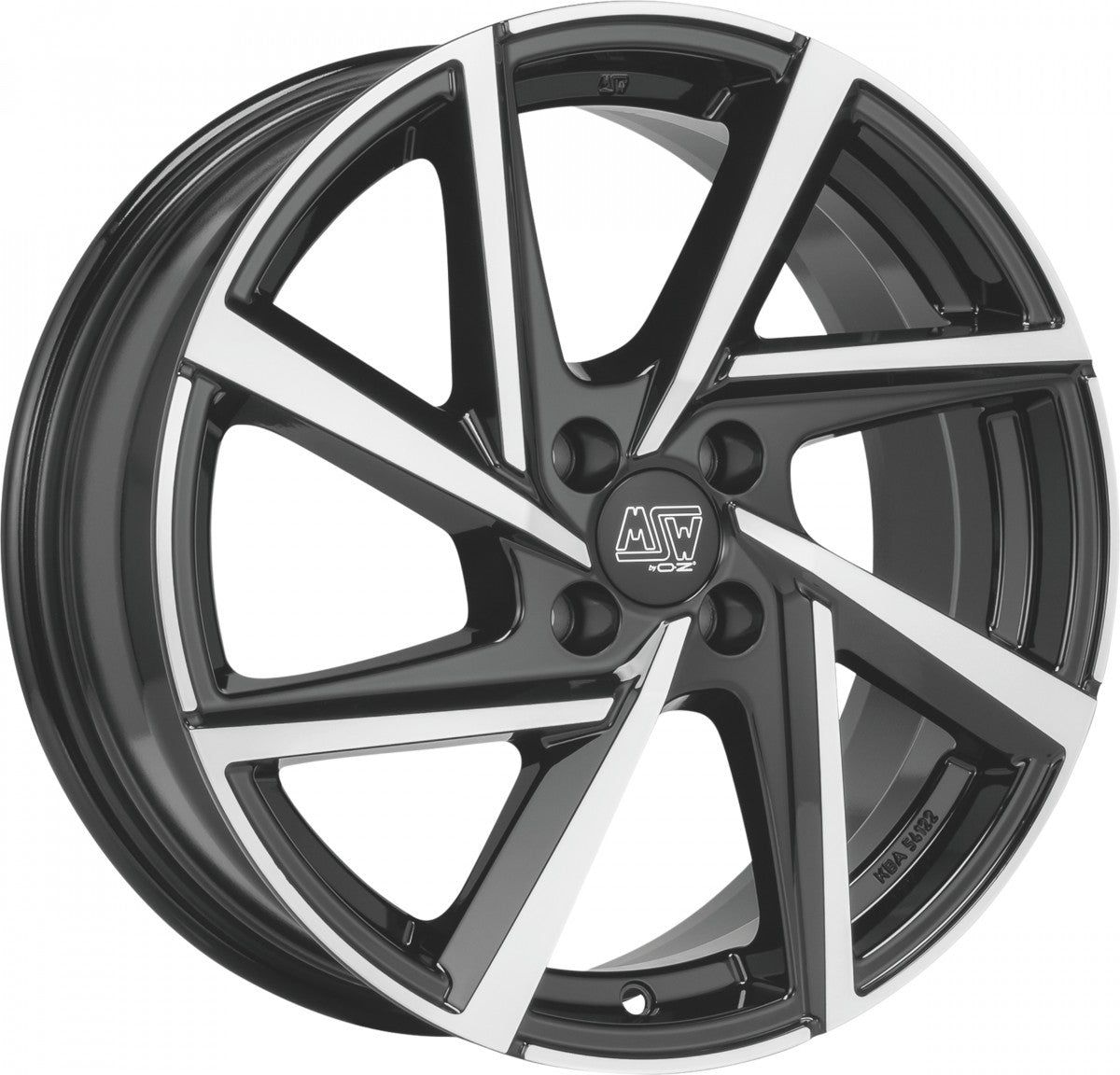 MSW 80/4 gloss black full polished Alufelge 7x17 Zoll ET47 LK 4x108 ML63.4