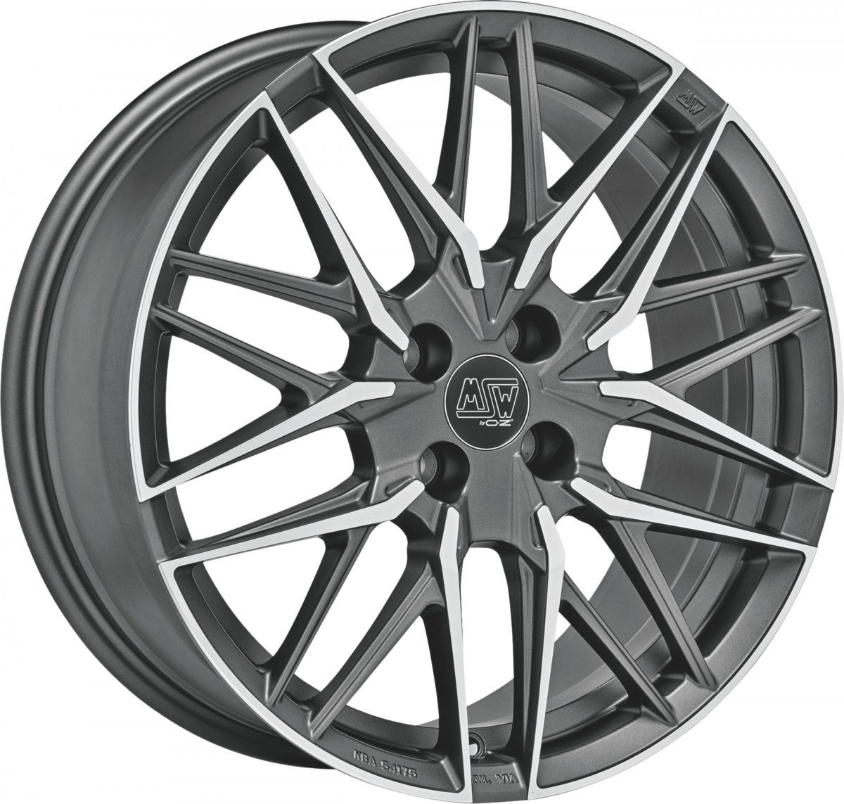 MSW 50/4 gun metal poliert Alufelge 7x17 Zoll ET32 LK 4x108 ML65.06