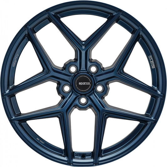 Sparco FF3 matt blue Alufelge 8x18 Zoll ET45 LK 5x112 ML73.1 – Bild 2
