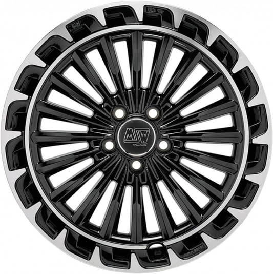 MSW 32 gloss black diamond lip Alufelge 7.5x19 Zoll ET40 LK 5x112 ML73.1 – Bild 2