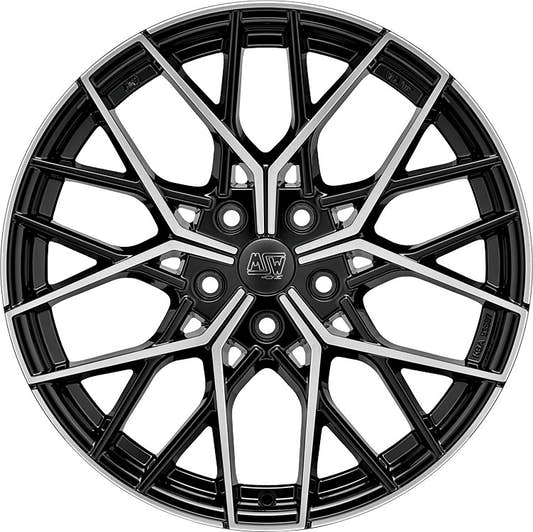 MSW 74 gloss black full polished Alufelge 10x19 Zoll ET46.1 LK 5x112 ML66.56 – Bild 2