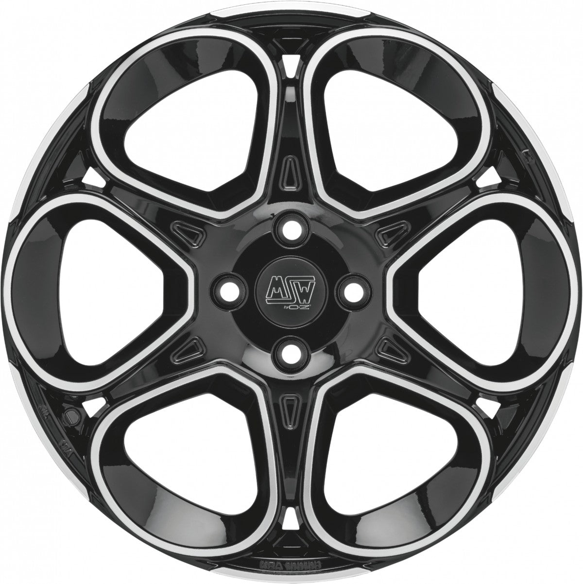 MSW 83 gloss black full polished Alufelge 7x17 Zoll ET32 LK 4x108 ML65.06 – Bild 2