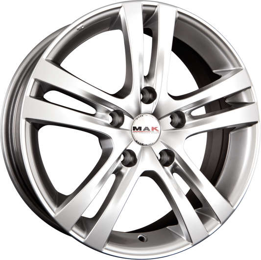 Mak Zenith Hyper Silver Alufelge 6.5x16 Zoll ET35 LK 5x108 ML72 – Bild 2