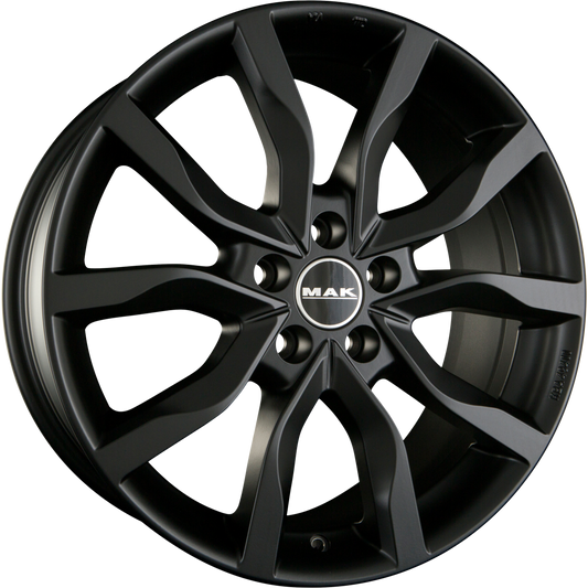 Mak Highlands Matt Black Alufelge 7x17 Zoll ET45 LK 5x108 ML63.4 – Bild 2
