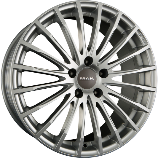 Mak Starlight Silver Alufelge 8.5x19 Zoll ET28 LK 5x112 ML66.6 – Bild 2