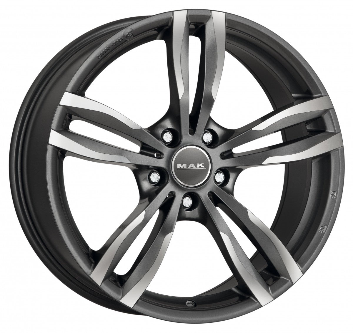 Mak Luft gun metallic mirror Alufelge 8x18 Zoll ET34 LK 5x120 ML72.6