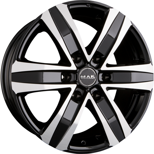 Mak Stone 6 Black Mirror Face Alufelge 6.5x16 Zoll ET62 LK 6x130 ML84.1 – Bild 2