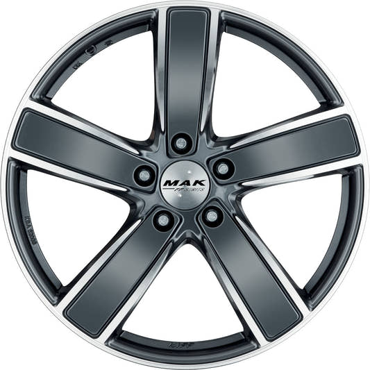 Mak Turismo-FF gun metallic mirror Alufelge 9.5x20 Zoll ET65 LK 5x130 ML71.6 – Bild 2
