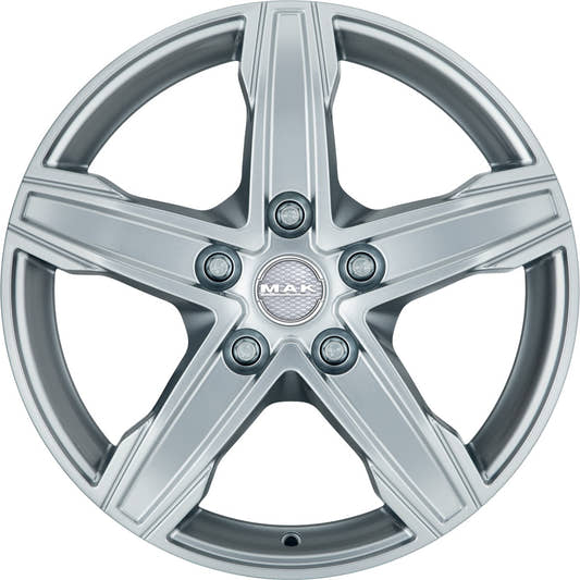 Mak King 5 silver Alufelge 7.5x17 Zoll ET55 LK 5x118 ML71.1 – Bild 2