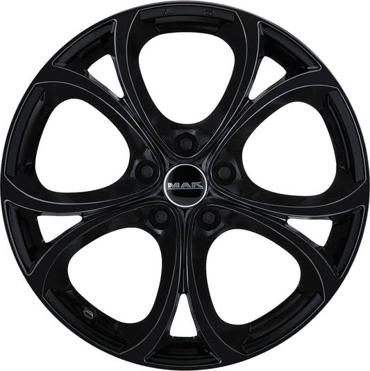 Mak Lario gloss black Alufelge 8x18 Zoll ET41 LK 5x110 ML65.1 – Bild 2