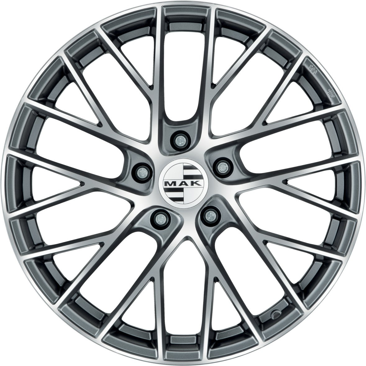 Mak Monaco-D gun metallic mirror Alufelge 11x20 Zoll ET59 LK 5x130 ML71.6 – Bild 2