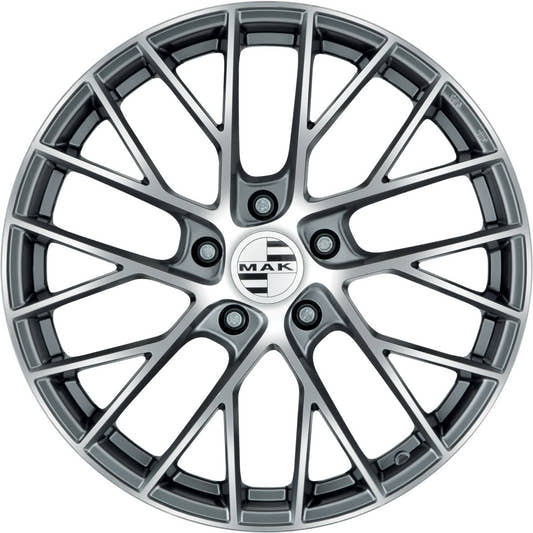 Mak Monaco gun metallic mirror Alufelge 8.5x20 Zoll ET51 LK 5x130 ML71.6 – Bild 2