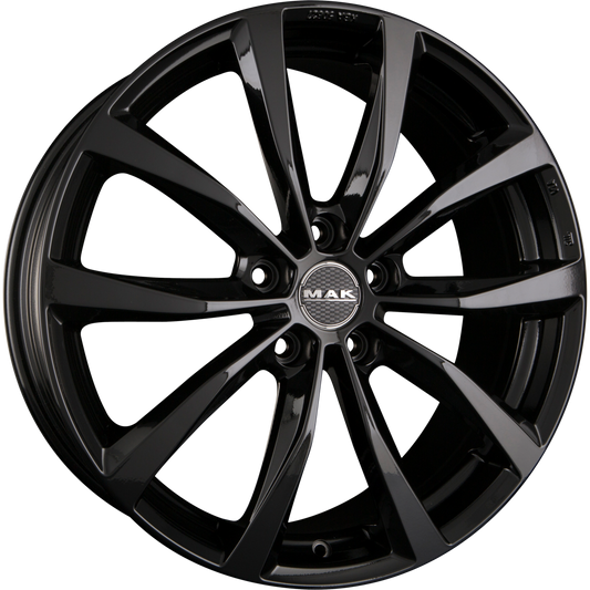 Mak Wolf Gloss Black Alufelge 8x19 Zoll ET45 LK 5x108 ML63.4 – Bild 2