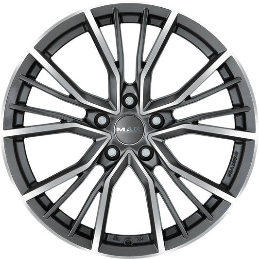 Mak Union gun metallic mirror Alufelge 10x22 Zoll ET32 LK 5x112 ML66.45 – Bild 2