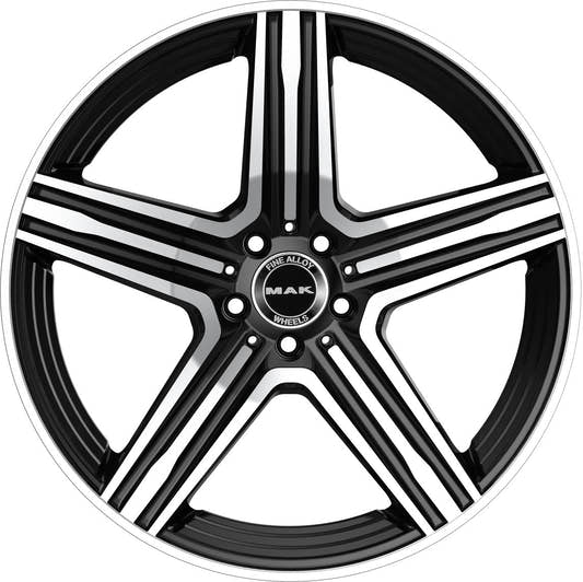 Mak Lewis-D black mirror Alufelge 11x21 Zoll ET55 LK 5x112 ML66.6 – Bild 2
