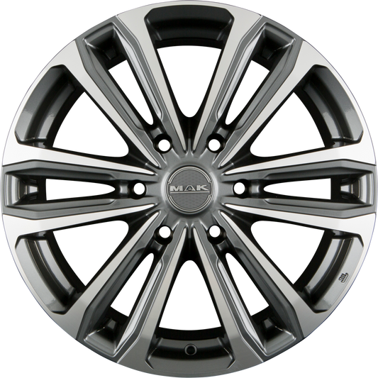Mak Safari 6 gun metallic mirror Alufelge 8.5x20 Zoll ET25 LK 6x139.7 ML110.1 – Bild 3